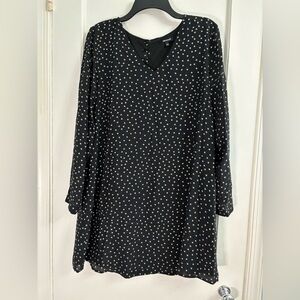 Madewell Black Dress with White Star Pattern